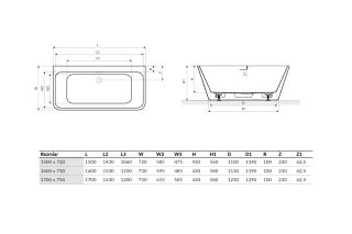 Ванна акриловая EXCELLENT Ванна Lila 2.0 150x72 Ванна акриловая EXCELLENT Ванна Lila 2.0 150x72