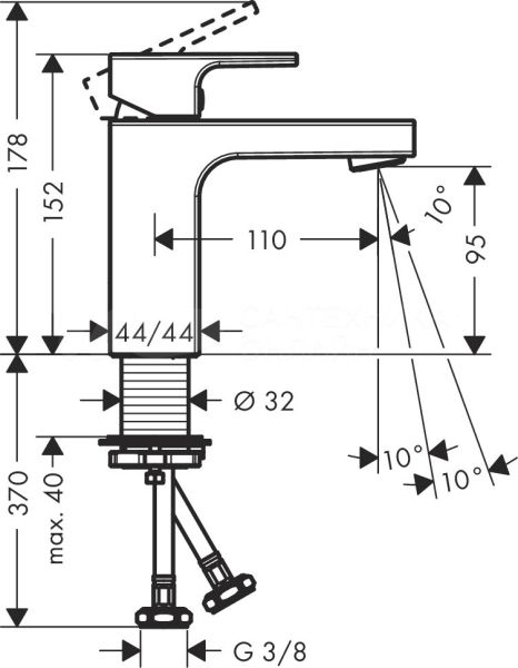 Смеситель Hansgrohe Vernis Shape 71569000 для раковины