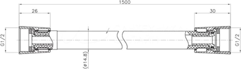 Душевой шланг Bravat 150см чёрный P72120BW-ENG Душевой шланг Bravat 150см чёрный P72120BW-ENG