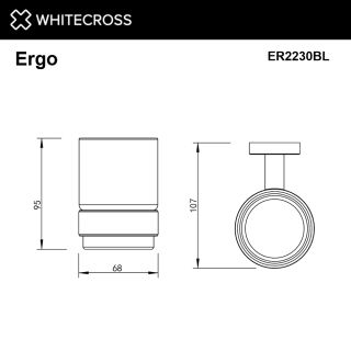 Стакан подвесной WHITECROSS Ergo ER2230BL чёрный матовый Стакан подвесной WHITECROSS Ergo ER2230BL чёрный матовый