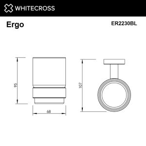 Стакан подвесной WHITECROSS Ergo ER2230GM оружейная сталь