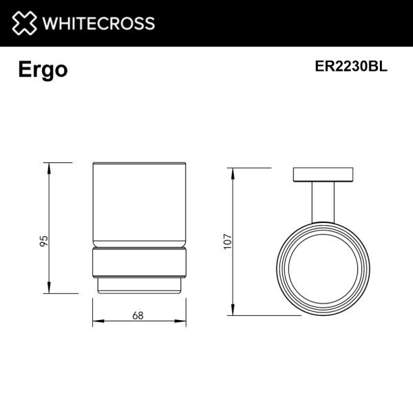 Стакан подвесной WHITECROSS Ergo ER2230NIB брашированный никель