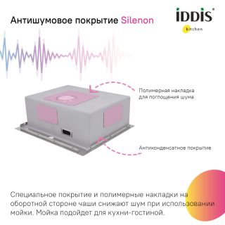 Кухонная мойка IDDIS Хейз (Haze) HAZ59GMi77 60 см графит матовый