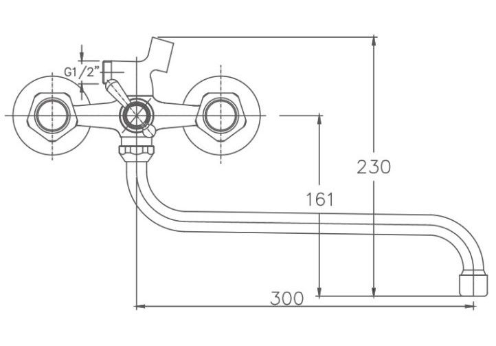 Смеситель для ванны Haiba HB2209 хром