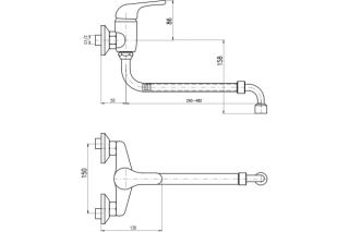 Смеситель для кухни Rav Slezak Sazava SA501.5/25 хром Смеситель для кухни Rav Slezak Sazava SA501.5/25 хром