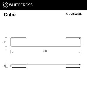 Полотенцедержатель WHITECROSS Cubo CU2452CR  60 см хром
