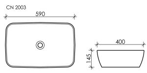 Раковина Ceramica Nova Form CN2003 59см белый