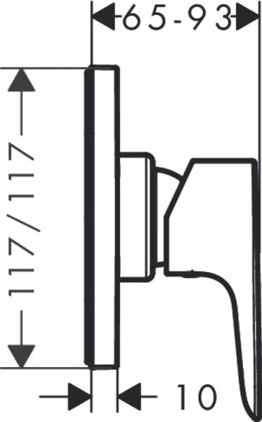 Смеситель для душа Hansgrohe Talis E 71764670 черный
