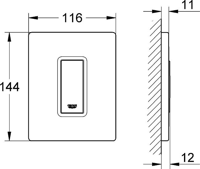 Клавиша смыва Grohe Skate Cosmopolitan 38784000 хром