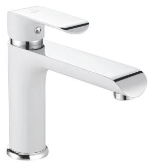 Смеситель для раковины Rose R2101F-1 белый/хром Смеситель для раковины Rose R2101F-1 белый/хром