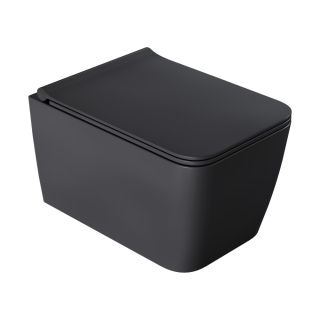 Подвесной унитаз Boheme Zen 967-SET-A безободковый антрацит Подвесной унитаз Boheme Zen 967-SET-A безободковый антрацит