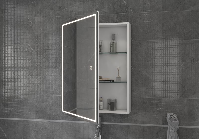 Зеркальный шкаф Geometry 600 с LED подсветкой