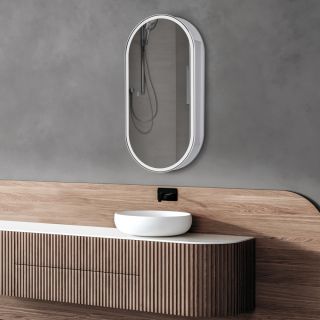 Зеркальный шкаф с подсветкой ABBER Kontur AG6339S 50 см сенсорный выключатель диммер