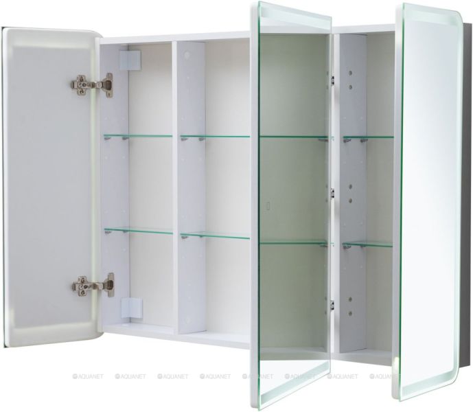 Зеркальный шкаф с подсветкой Aquanet Оптима 341428 110 см