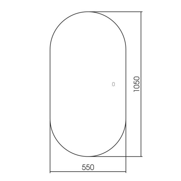 Зеркало с подсветкой ABBER Kontur AG6302S 55см