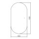 Зеркало с подсветкой ABBER Kontur AG6302S 55см