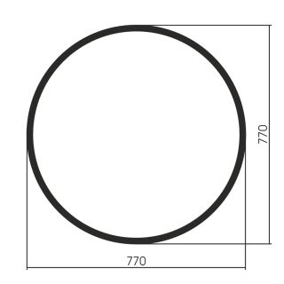Зеркало ABBER Mond AG6201B 77см чёрный Зеркало ABBER Mond AG6201B 77см чёрный