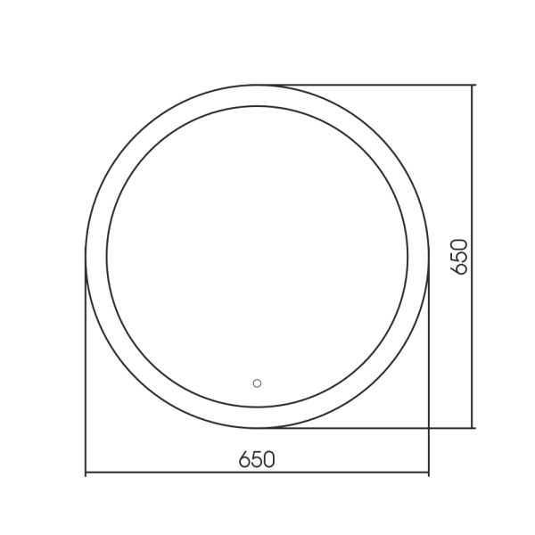 Зеркало с подсветкой ABBER Mond AG6202S-0.65 65см
