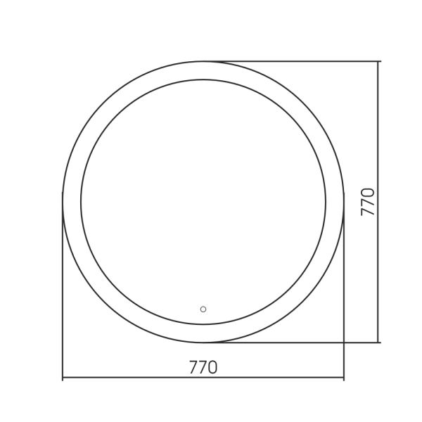 Зеркало с подсветкой ABBER Mond AG6202SL-0.77 77см
