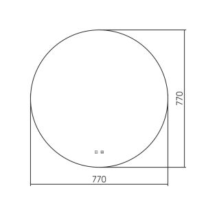 Зеркало с подсветкой ABBER Mond AG6203S-0.77 77см