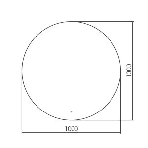 Зеркало с подсветкой ABBER Mond AG6203SL-1.0 100см