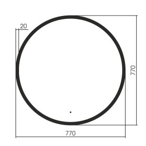 Зеркало с подсветкой ABBER Mond AG6204SCB-0.77 77см чёрный