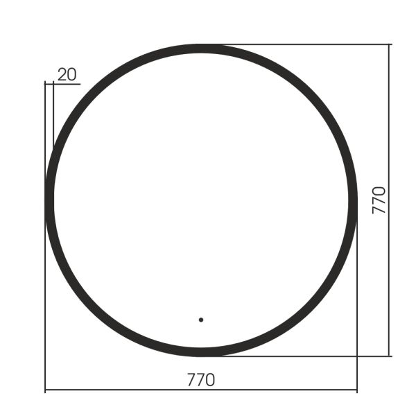 Зеркало с подсветкой ABBER Mond AG6204SCG-0.77 77см золото
