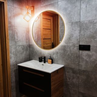 Зеркало с подсветкой ABBER Mond AG6204SCGL-1.0 100см золото Зеркало с подсветкой ABBER Mond AG6204SCGL-1.0 100см золото