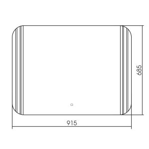 Зеркало с подсветкой ABBER See AG6101S 92см