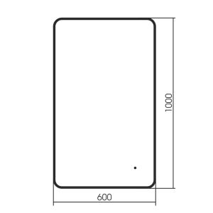 Зеркало с подсветкой ABBER See AG6102SCB 60см чёрный