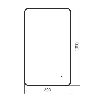Зеркало с подсветкой ABBER See AG6102SCB 60см чёрный Зеркало с подсветкой ABBER See AG6102SCB 60см чёрный