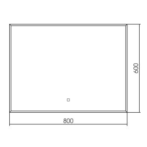 Зеркало с подсветкой ABBER See AG6103SL-0.8 80см