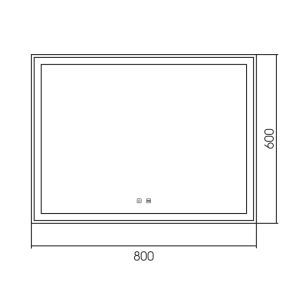 Зеркало с подсветкой ABBER See AG6104SP 80см