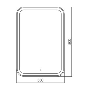 Зеркало с подсветкой ABBER See AG6106S 55см