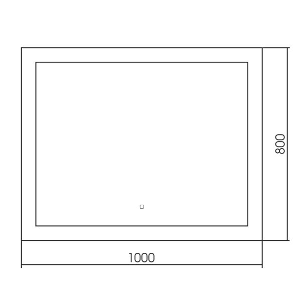 Зеркало с подсветкой ABBER See AG6107SL-1.0 100см