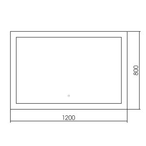 Зеркало с подсветкой ABBER See AG6107SXL-1.2 120см