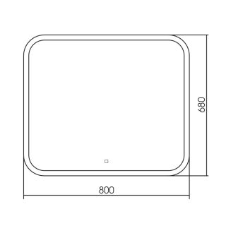 Зеркало с подсветкой ABBER See AG6109S-0.8 80см Зеркало с подсветкой ABBER See AG6109S-0.8 80см