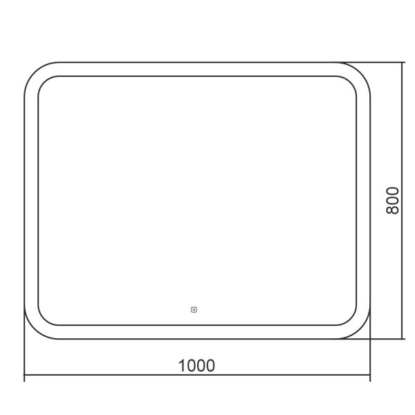 Зеркало с подсветкой ABBER See AG6109SL-1.0 100см