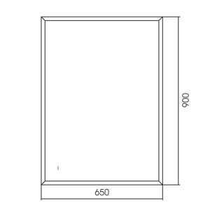 Зеркало с подсветкой ABBER See AG6110SC-0.65 65см чёрный