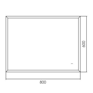 Зеркало с подсветкой ABBER See AG6110SCL-0.8 80см чёрный Зеркало с подсветкой ABBER See AG6110SCL-0.8 80см чёрный