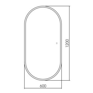 Зеркало с подсветкой ABBER See AG6113SMult 60см