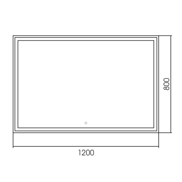 Зеркало с подсветкой ABBER See AG6115SL-1.2 120см