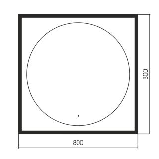Зеркало с подсветкой ABBER See AG6117SCRB 80см чёрный Зеркало с подсветкой ABBER See AG6117SCRB 80см чёрный