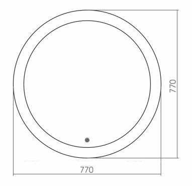 Зеркало Aquanika Round 77 AQR7777RU37