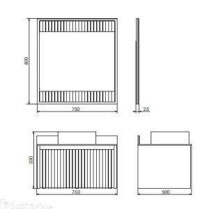 Зеркало Comforty Марсель 75 см 00-00012269 белый