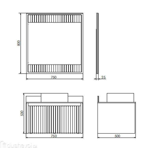 Зеркало Comforty Марсель 75 см 00-00012269 белый