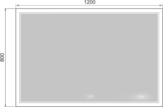 Зеркало Jorno Glass 120, с подсветкой Зеркало Jorno Glass 120, с подсветкой