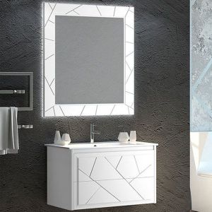 Зеркало Opadiris Луиджи 90 см белый
