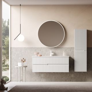 Зеркало ORKA Moonlight 90x90 c LED подсветкой белый матовый