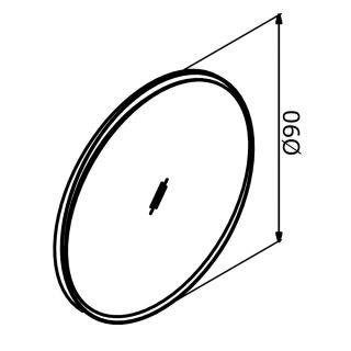 Зеркало ORKA Moonlight 90x90 c LED подсветкой белый матовый